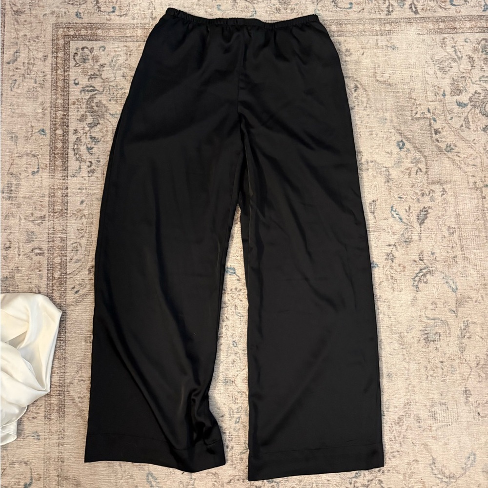 Silk Pants with Elastic Waist